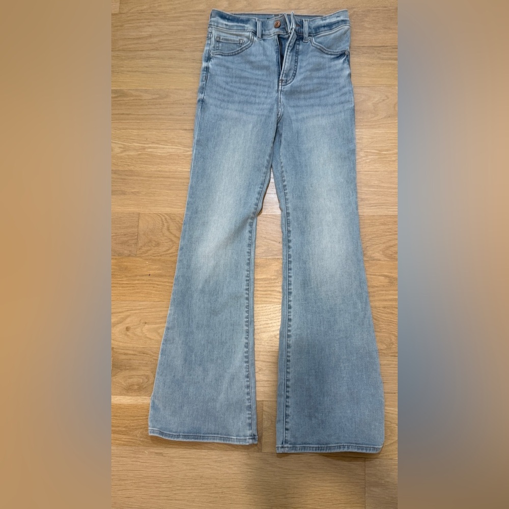 Express Light Blue Flared Jeans